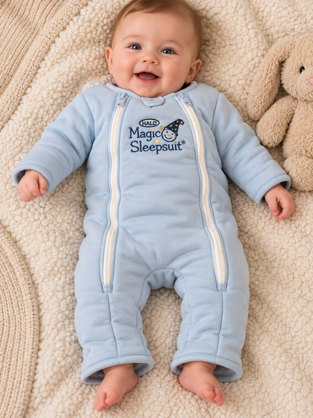 HALO Baby Merlin Magic Sleepsuit Size Small 3-6 Months Blue Cotton Three Quarter